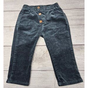 Zara Baby Velvet Pants with wood buttons Size 12-18 months